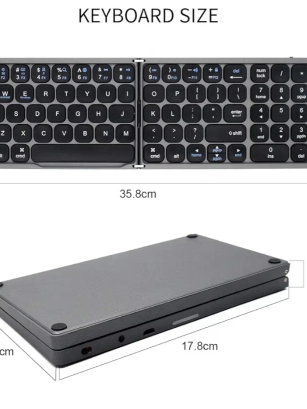 FK328 Foldable Keyboard - Black
